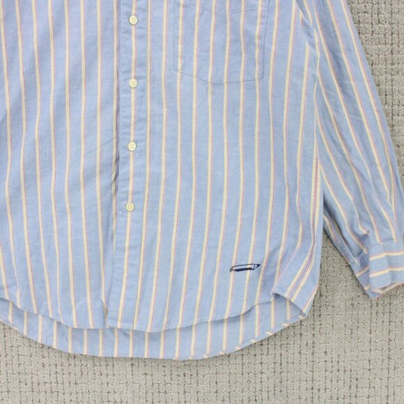 Sketch Book By Wilke Rodriguez Shirt Mens Medium M Blue Striped Button Down - Picture 3 of 9